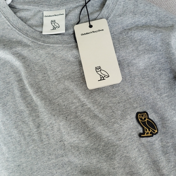 OVO Grey Essential Long Sleeve Shirt Men Top Size XL NWT - Picture 7 of 9